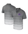 Colosseum Мужская серая полосатая поло Kansas State Wildcats с логотипом команды 11222575