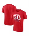 Fanatics Mto Label Мужская красная футболка на 50-летие Washington Capitals из мягкого 100% хлопка с короткими рукавами 11221816