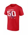 Fanatics Mto Label Мужская красная футболка на 50-летие Washington Capitals из мягкого 100% хлопка с короткими рукавами 11221816