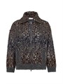 Кардиган Brunello Cucinelli из мохера и шерсти с градиентной вышивкой и двусторонней застёжкой-молнией 11167825