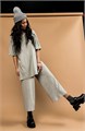 Комплект из рибаны: Oversize футболка и укороченные брюки с высокой талией, Dressed in Lala 10047193