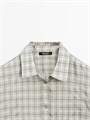 Рубашка Massimo Dutti с клетчатым принтом из 100% купро, лонгслив с оксфордским воротником 11201987