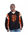 G-III Sports Мужской чёрный лонгслив с отложным воротником и большими нашивками San Francisco Giants 11225889