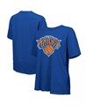 Оверсайз женская футболка New York Knicks с короткими рукавами из 100% хлопка от Majestic 11239569