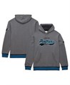 Мужское хлопковое худи Mitchell &amp, Ness с логотипом Carolina Panthers, флисовая подкладка, уютный лонгслив 11238839