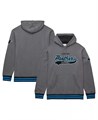 Мужское хлопковое худи Mitchell &amp, Ness с логотипом Carolina Panthers, флисовая подкладка, уютный лонгслив 11238839