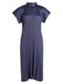 Миди-платье августа с плиссировкой от Pleats Please Issey Miyake с расклешённым воротником и короткими рукавами 11015113