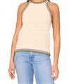 Vince Camuto Женский топ-холтер с узором от Винс Камуто, 100% чесаный хлопок, свободный крой 11237286