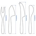 Ikea Набор из 4 ножей для сыра с изящным латунным покрытием и стильным дизайном 11228602