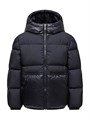 Детская утепленная куртка с капюшоном и карманами-кенгуру от Moncler, стёганая, с полиэстеровой подкладкой 11167714