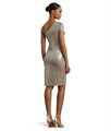 Металлизированное коктейльное платье LAUREN Ralph Lauren на одно плечо из джерси, 89% полиэстер, 11% эластан 11171075