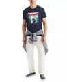Футболка классического стиля с графическим принтом JAWS x Nautica из 60% хлопка и 40% полиэстера 11233670
