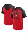 Мужское худи Logo Athletic New Jersey Devils из 100% хлопка с короткими контрастными регланами 11224161