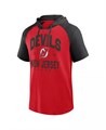 Мужское худи Logo Athletic New Jersey Devils из 100% хлопка с короткими контрастными регланами 11224161
