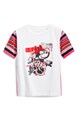 Desigual Графическая футболка с изображением Минни Маус и полосатыми короткими рукавами 10047847