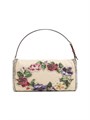 Valentino Garavani Сумка Vain Soft из льна с цветочной вышивкой и магнитной застежкой, 23.5x12x3 см 11167106