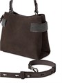 Brunello Cucinelli Сумка из замши с верхней ручкой 19x9x17 см, магнитной застежкой и съемным плечевым ремнем 11167994