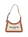 Balmain Сумка через плечо B-Army из канваса с кожаной отделкой и золотистой фурнитурой, с регулируемым ремнем 11164676