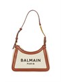 Balmain Сумка через плечо B-Army из канваса с кожаной отделкой и золотистой фурнитурой, с регулируемым ремнем 11164676