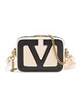 Valentino Garavani Сумка через плечо Viva Superstar из нубуковой кожи с логотипом, размер 20х15х5 см, съемная цепочка 53,5 см 11167105