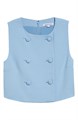 Veronica Beard Стильный молодёжный топ без рукавов Drexley с пуговицами из вискозы и эластана 10048185
