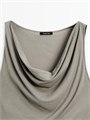 Топ Massimo Dutti из 100% хлопка с драпированным вырезом и без рукавов для стильного образа 11202105