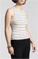 Weekend Los Angeles Топ Alessandra из хлопка и модала с полосатой фактурой, идеально облегающий фигуру 10047903