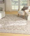 Nourison Home Коврик пробковый Shadows SHW03 66x305 см, серый, в винтажном стиле с персидским цветочным узором 11176132