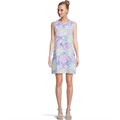 Платье Julienne Shift от Lilly Pulitzer с геометрическим цветочным принтом и безрукавным дизайном 11227138