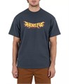 Мужская футболка Hurley Burnt с коротким рукавом из 100% хлопка, стандартный крой и графический принт 11233676