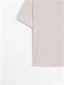 Футболка Massimo Dutti из 100% мерсеризованного хлопка с широким кроем и круглым вырезом 11201898