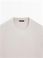 Футболка Massimo Dutti из 100% мерсеризованного хлопка с широким кроем и круглым вырезом 11201898