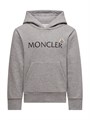 Детское хлопковое флисовое худи Moncler с капюшоном и карманом-кенгуру 11167703