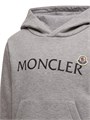 Детское хлопковое флисовое худи Moncler с капюшоном и карманом-кенгуру 11167703