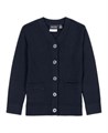 Молодежный хлопковый кардиган Nautica с полной застежкой и фактурным узором для прохладных утренних дней 11239789