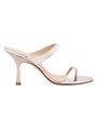 Сандалии Nudist 85MM из лаковой кожи с открытым носком и утонченным каблуком от Stuart Weitzman 11012336