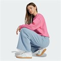 Широкие хлопковые флисовые брюки adidas Originals с логотипом Trefoil для молодёжи 11240097