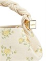 Ganni Сумка Mini Bou из хлопкового канваса с миниатюрным цветочным узором и закрученной ручкой, 26.7 см x 11.4 см x 11.4 см 11014019