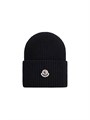 Moncler Шапка-бини из натуральной шерсти, рельефная вязка, премиальное итальянское качество 11168059