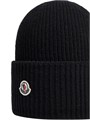 Moncler Шапка-бини из натуральной шерсти, рельефная вязка, премиальное итальянское качество 11168059
