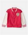 Carter',s Красная молодёжная куртка varsity с длинными рукавами и медвежьей нашивкой 11170324