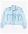 Женская укороченная джинсовая куртка с эполетами и карманами On 34th, эксклюзивно в Macy',s 11171857