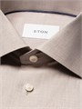Современная рубашка лонгслив Eton с пуговицами и складным воротником из 61% органического хлопка 11167365