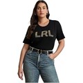 Футболка больших размеров из хлопкового джерси с логотипом из бисера LAUREN Ralph Lauren 11228919