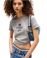 Tommy Jeans Футболка Tommy Girl из хлопковой вискозы с вышитой звездой, свободная модель, для молодёжи 11236442