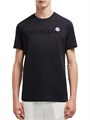 Футболка Moncler из органического хлопка с круглым вырезом, короткими рукавами и принтом логотипа 11168054