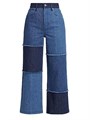 Джинсы patchwork Getty от Rails с широкими штанинами и укороченной длиной 11165581