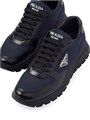 Легкие кроссовки Prada из Re-Nylon и замши с резиновым протектором 45 мм 11168280