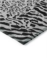 Addison Современный коврик для бега 70x230 см с краем в зебровую полоску и леопардовым принтом, 100% полиэстер 11176675