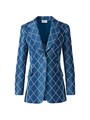 Хлопковый жакет с одинарной застёжкой Akris Punto с жаккардовым узором в виде ромбов, лонгслив 11169940